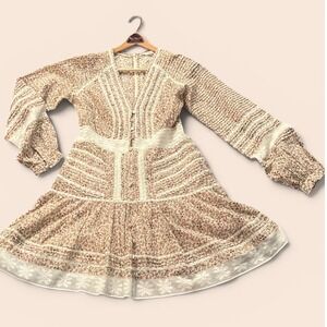 Veronica Beard Addilyn Floral Lace Prairie Boho mini Dress Sz 8 Read EUC